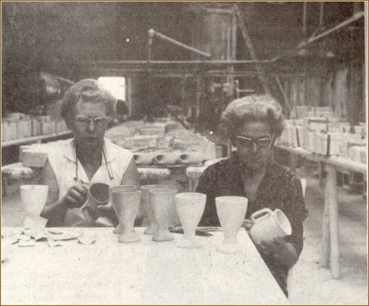 Photograph of workers at Tamac Pottery