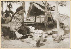Photograph of Otoe-Missouria woman cooking
